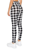sueded high waist b/w plaid legging