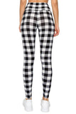 sueded high waist b/w plaid legging