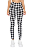 sueded high waist b/w plaid legging