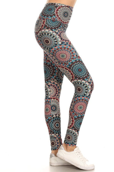sueded high waist boho burst legging