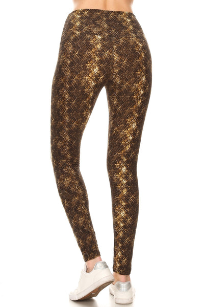 sueded high waist python legging