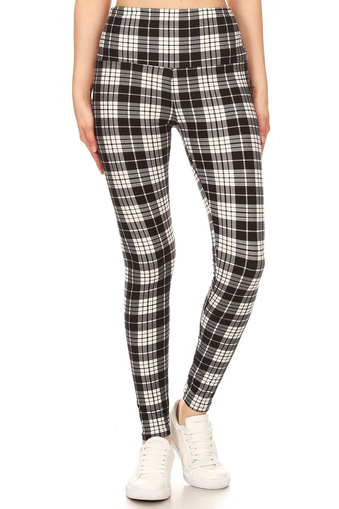 sueded high waist kayla - tartan legging