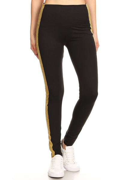 sueded high waist gold stripe legging – Flirty & Femme