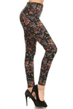sueded phoenix flower legging