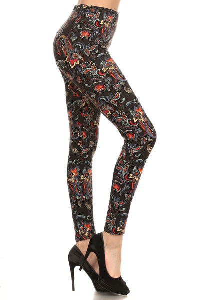 sueded phoenix flower legging