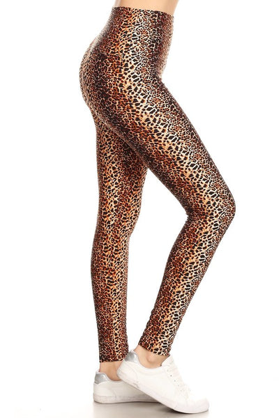 sueded high waist wild cheetah legging