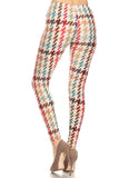 sueded graphic houndstooth legging