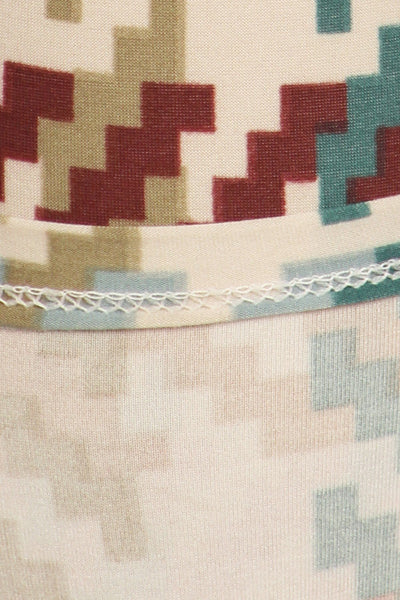 sueded graphic houndstooth legging