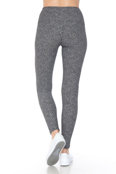 sueded high waist b/w kaleidoscope legging