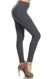 sueded solid legging