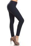 sueded solid legging