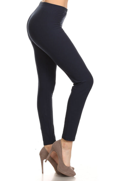 sueded solid legging