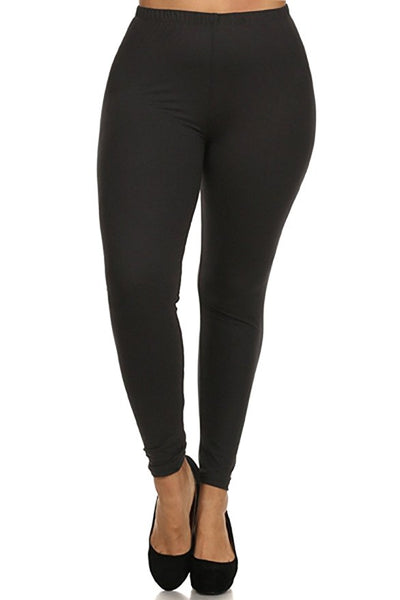 sueded plus size solid legging