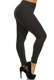 sueded plus size solid legging