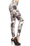 sueded gray haze floral legging