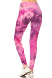 sueded high waist taffy pink tye dye legging