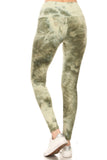 sueded high waist green splash legging