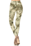 sueded green splash legging