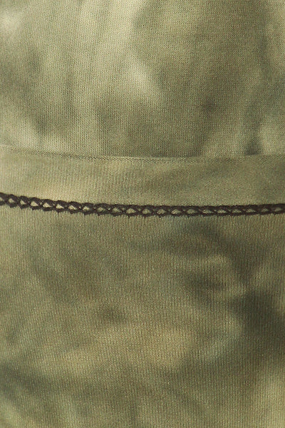 sueded green splash legging