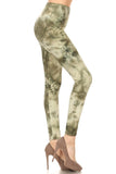 sueded green splash legging