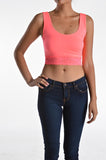 wide strap lace bra topper
