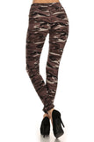 sueded grey camo legging