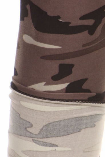 sueded grey camo legging