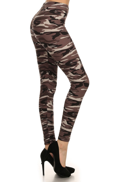 sueded grey camo legging