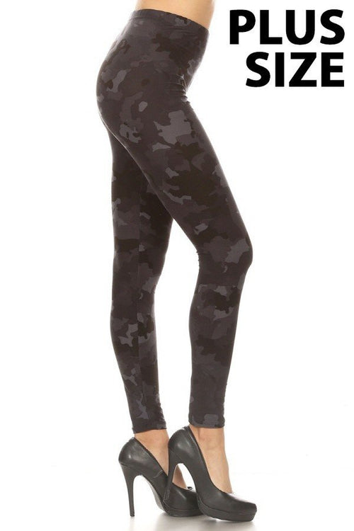 sueded combat camo legging plus