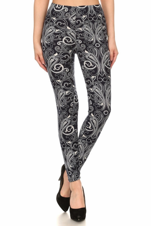 sueded paisley legging
