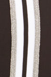 sueded high waist double silver stripe legging