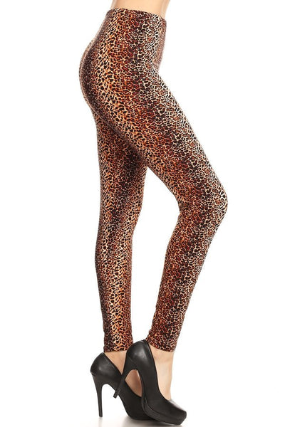 sueded wild cheetah legging