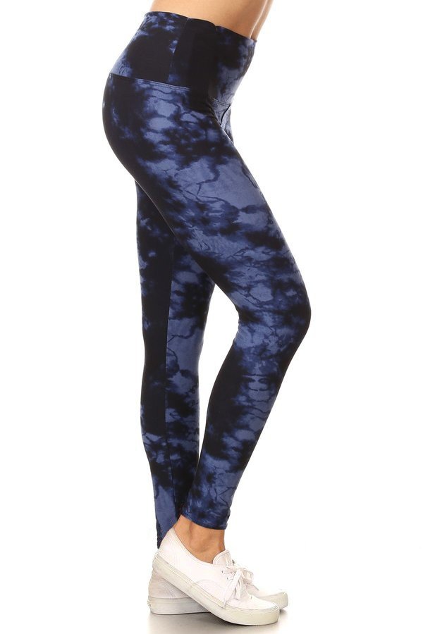 sueded high waist sapphire splash legging